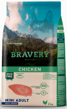 BRAVERY MINI ADULT CHICKEN 2KG
